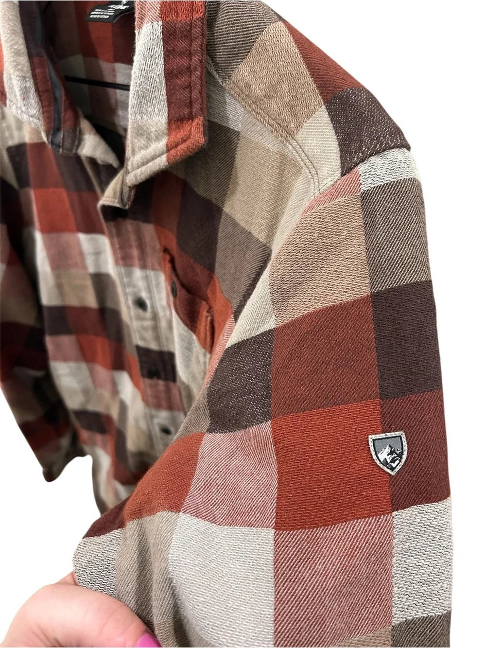 KÜHL Men's Plaid Flannel Button-Down Shirt – Size Medium
